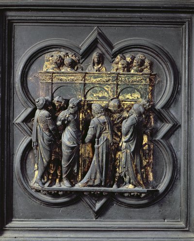 Pentecost, twentieth panel of the North Doors of the Baptistery of San Giovanni by Lorenzo Ghiberti